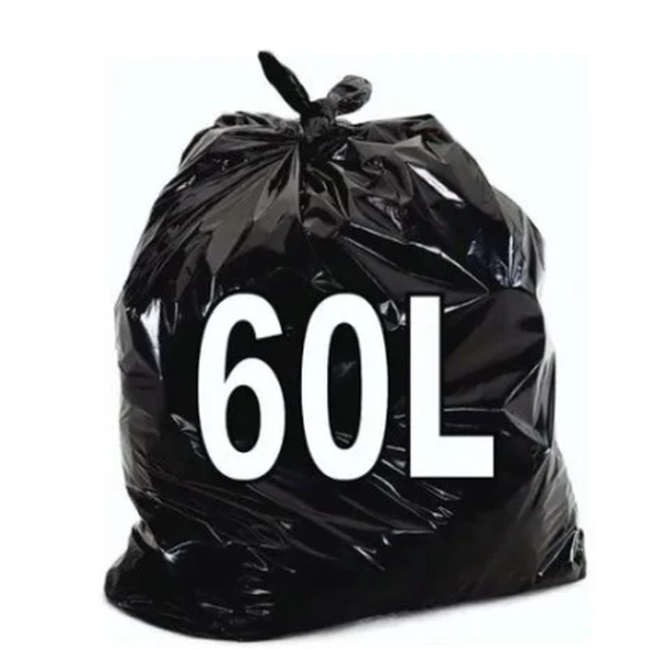 Saco para Lixo 60 Litros Preto C/ 100 unid.