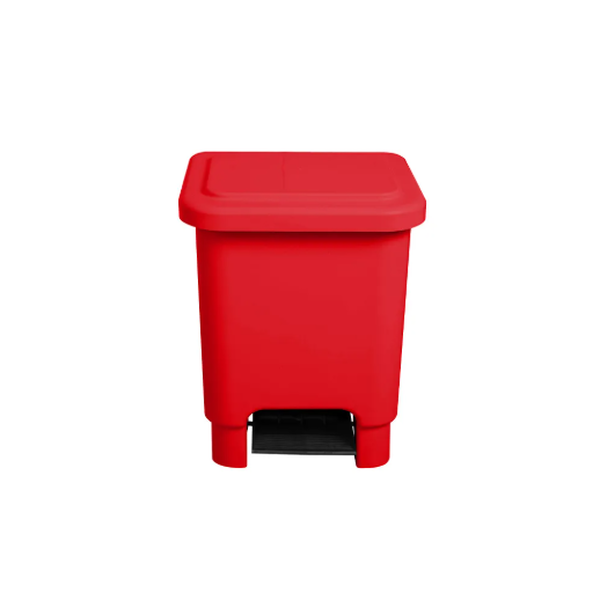 Lixeira de Plástico com Pedal 15 Litros - VERMELHA
