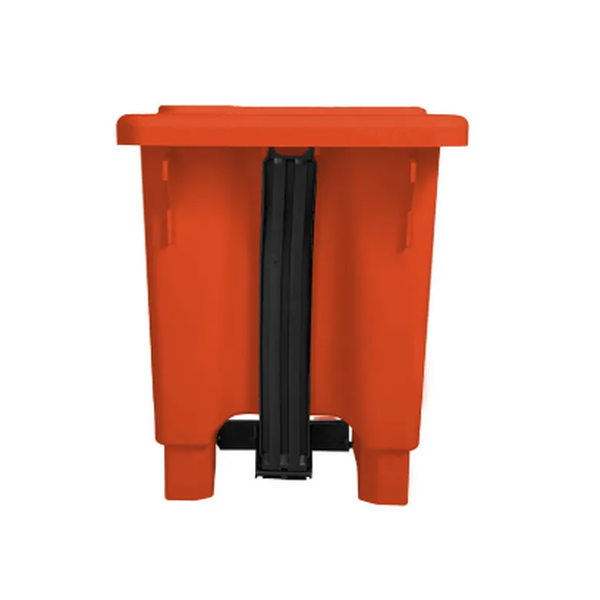 Lixeira de Plástico com Pedal 15 Litros - LARANJA
