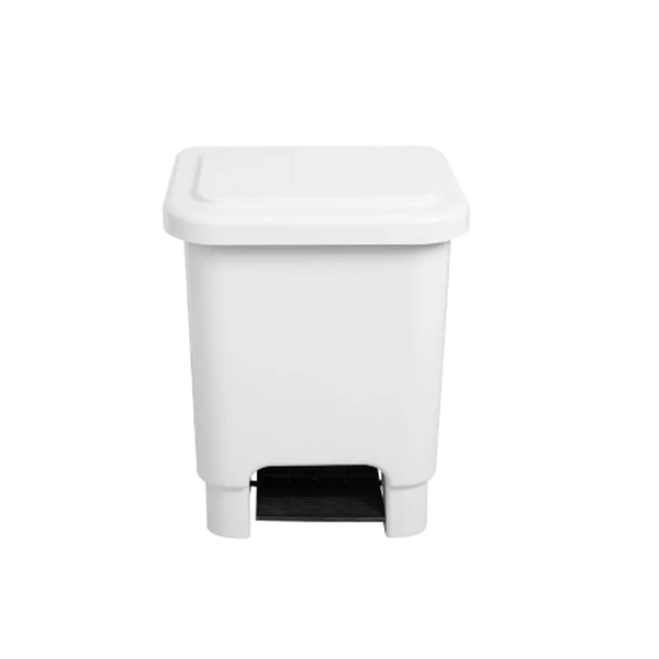 Lixeira de Plástico com Pedal 15 Litros - BRANCA