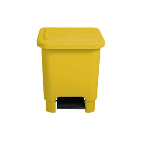 Lixeira de Plástico com Pedal 15 Litros - AMARELA