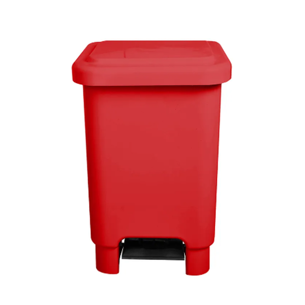 Lixeira de Plástico com Pedal 25 Litros - VERMELHA