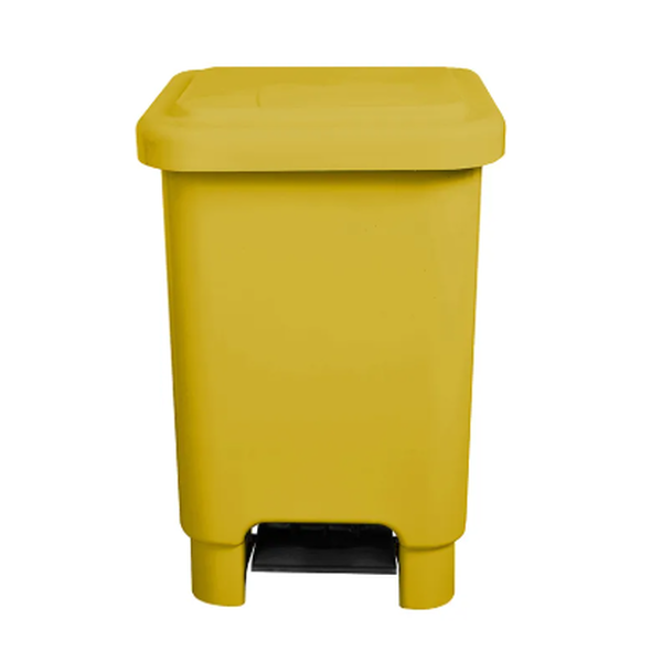 Lixeira de Plástico com Pedal 25 Litros - AMARELA