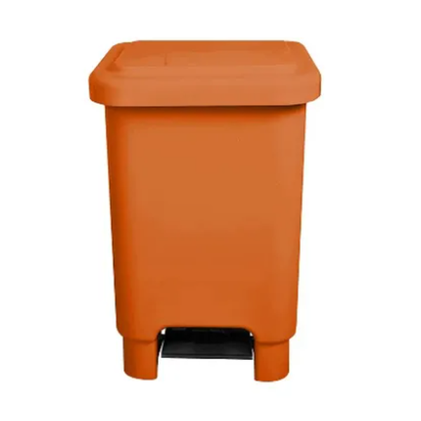 Lixeira de Plástico com Pedal 25 Litros - LARANJA