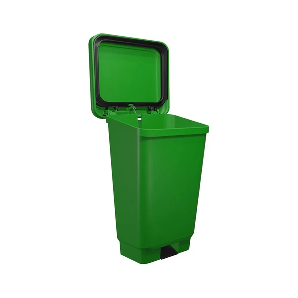Lixeira de Plástico com Pedal 50 Litros - VERDE
