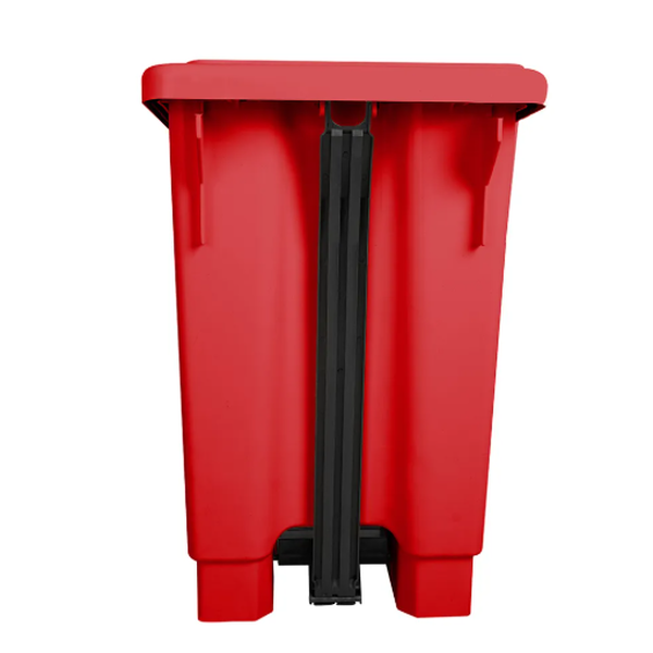 Lixeira de Plástico com Pedal 100 Litros - VERMELHA