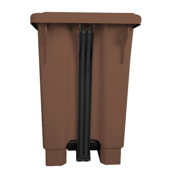 Lixeira de Plástico com Pedal 100 Litros - MARROM