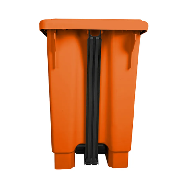 Lixeira de Plástico com Pedal 100 Litros - LARANJA
