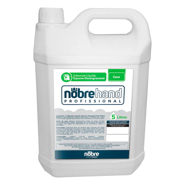 Sabonete Espumante – Coco Desengraxante – 5L – Nobre Hand
