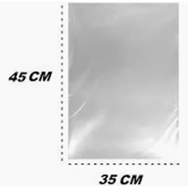 Saco Plástico Transparente PE 35x45 cm – 0,15mm – 1kg