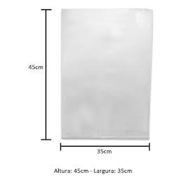 Saco Plástico Transparente PE, 35x45, Espessura 0,10- 1 KG