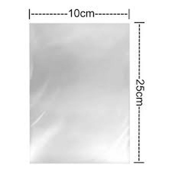 Saco Plástico Transparente PE, 10x25 Espessura 0,10 - 1 KG