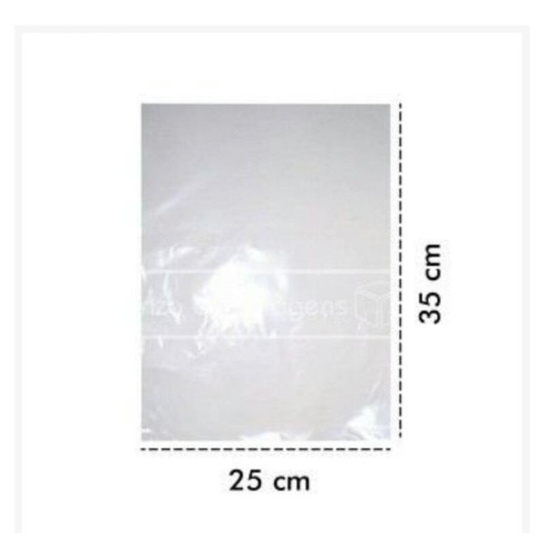 Saco Plástico Transparente PE 25X35, Espessura 0,6 - 1 KG