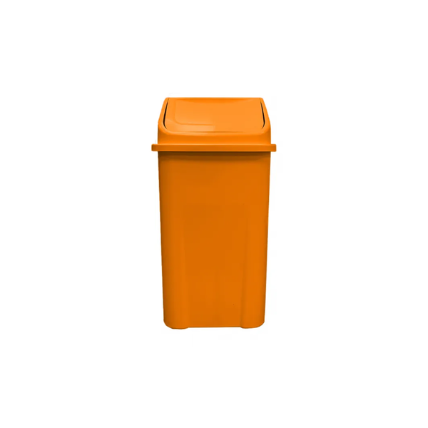 Lixeira Plástica Basculante injetada 100 Litros - LARANJA