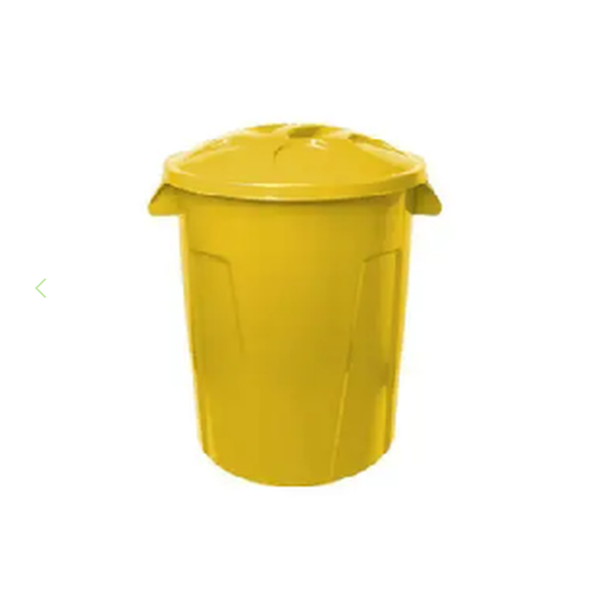Cesto de lixo 100 litros com tampa - DIVERSAS CORES DISPONIVEIS