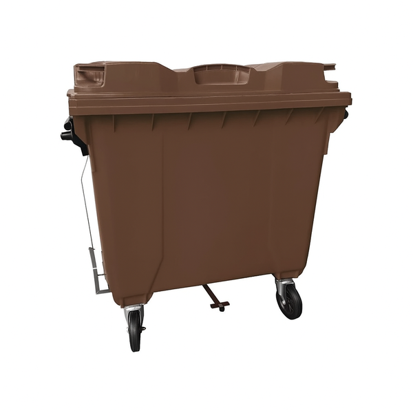 Container de Plástico Injetado 1000 Litros C/ PEDAL - MARROM