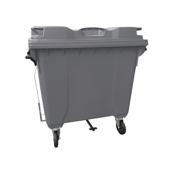 Container de Plástico Injetado 1000 Litros C/ PEDAL - CINZA