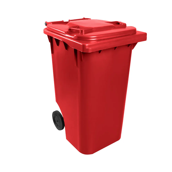 Carro Coletor de Lixo 240 Litros - VERMELHO