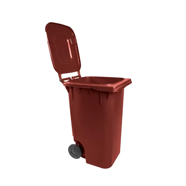 Carro Coletor de Lixo 240 Litros - MARROM