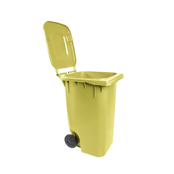 Carro Coletor de Lixo 240 Litros - AMARELO