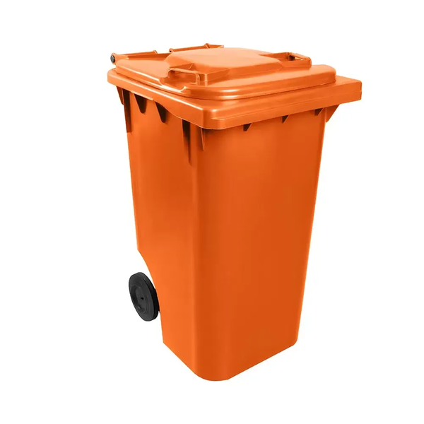 Carro Coletor de Lixo 240 Litros - LARANJA