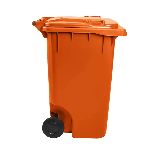 Carro Coletor de Lixo 240 Litros - LARANJA