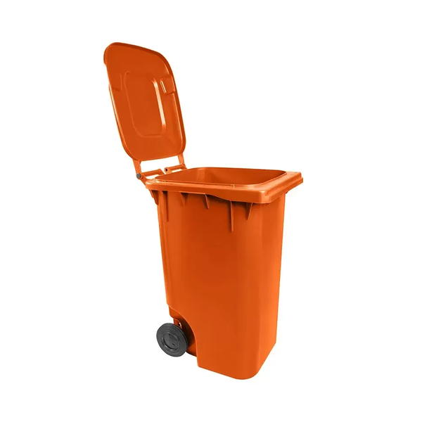 Carro Coletor de Lixo 240 Litros - LARANJA