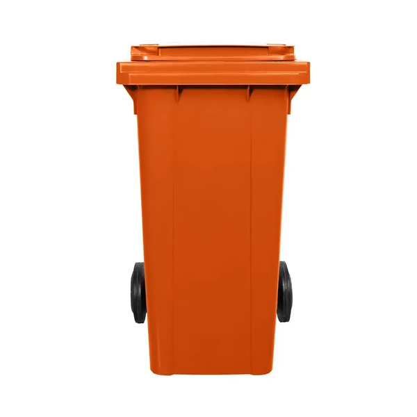 Carro Coletor de lixo 120 Litros - LARANJA