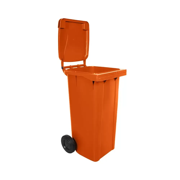 Carro Coletor de lixo 120 Litros - LARANJA