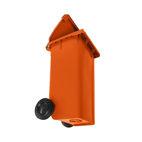 Carro Coletor de lixo 120 Litros - LARANJA