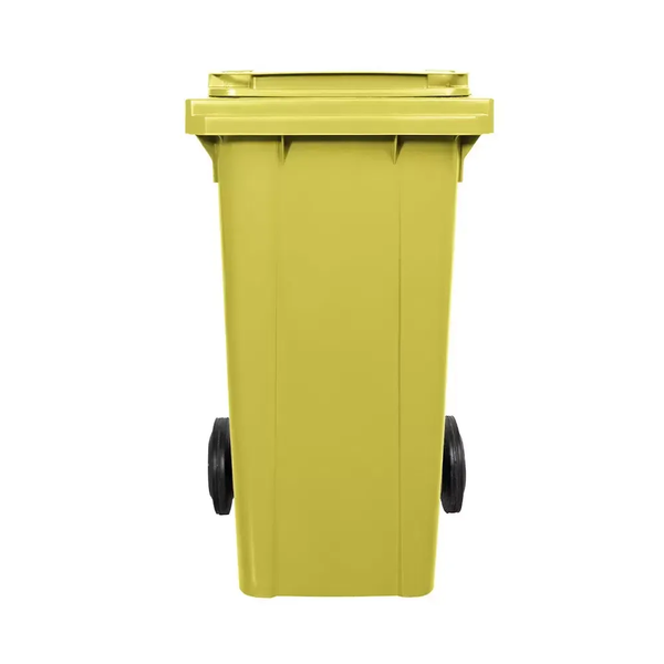 Carro Coletor de Lixo 120 Litros - AMARELO