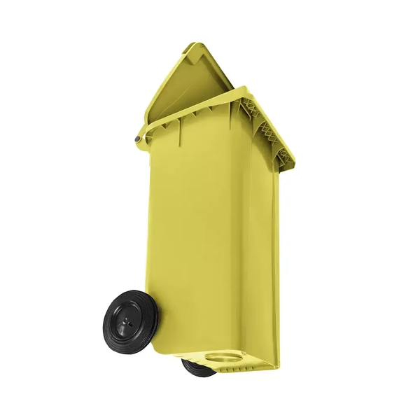 Carro Coletor de Lixo 120 Litros - AMARELO