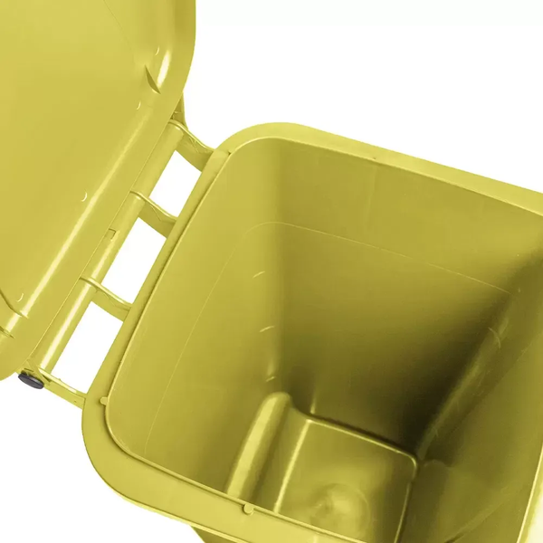Carro Coletor de Lixo 120 Litros - AMARELO