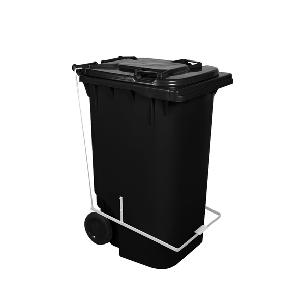 Carro Coletor de lixo C/ Pedal 240 Litros - PRETO