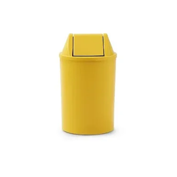 Cesto de Lixo 15 litros com Tampa Basculante - AMARELA