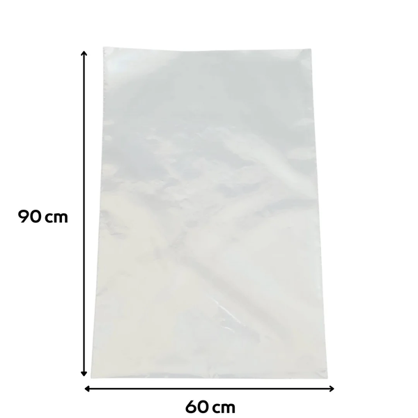 Saco Plástico Transparente PE, 60x90 - Espessura 0,6 - 1 KG
