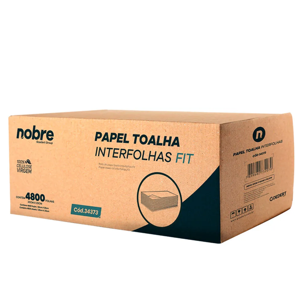 Papel Toalha Interfolhas Fit - 20x20cm - c/ 4.800 fls - Nobre