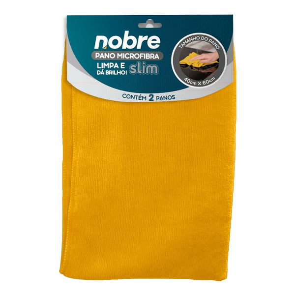Pano de microfibra 40x60cm ( pacote c/ 2 unid.) Slim – Nobre