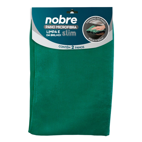 Pano de microfibra 40x60cm ( pacote c/ 2 unid.) Slim – Nobre
