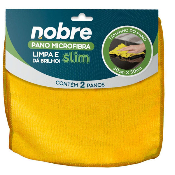 Pano de Microfibra 30x30 cm Slim – Nobre (Pacote com 2 Unidades)