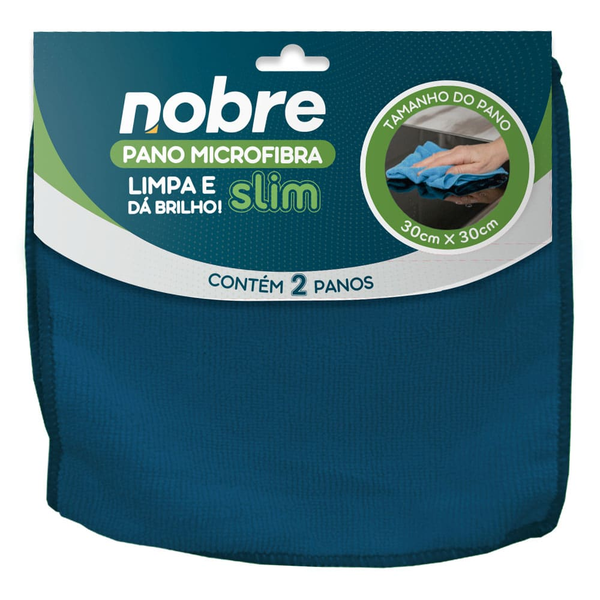 Pano de Microfibra 30x30 cm Slim – Nobre (Pacote com 2 Unidades)