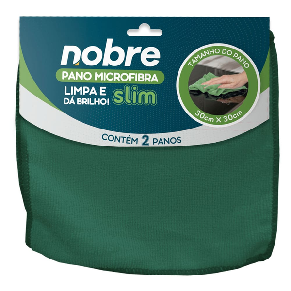 Pano de Microfibra 30x30 cm Slim – Nobre (Pacote com 2 Unidades)