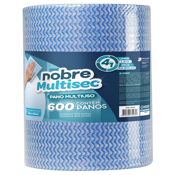 Pano Multiuso Slim 28cm x 240m – Azul – Nobre