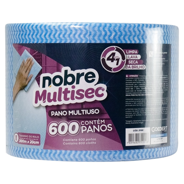 Pano Multiuso Slim 20cm x 300m Nobre