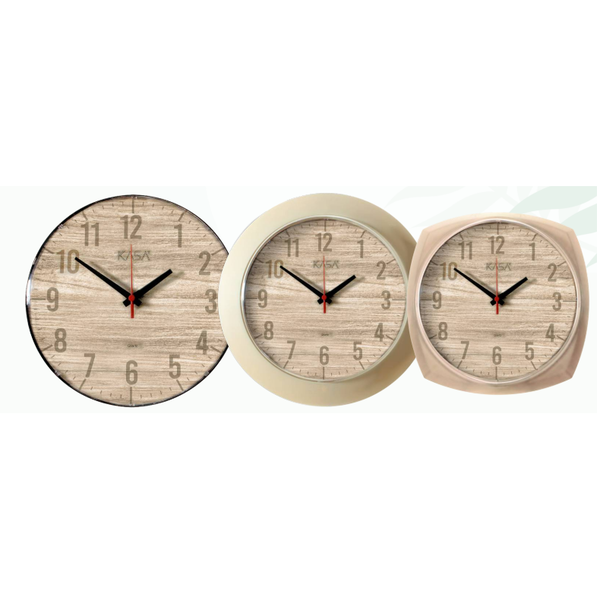 Relógio de parede WOOD - AMADEIRADO | Cor: Bege, Modelo do Relógio: Classic - Sem moldura