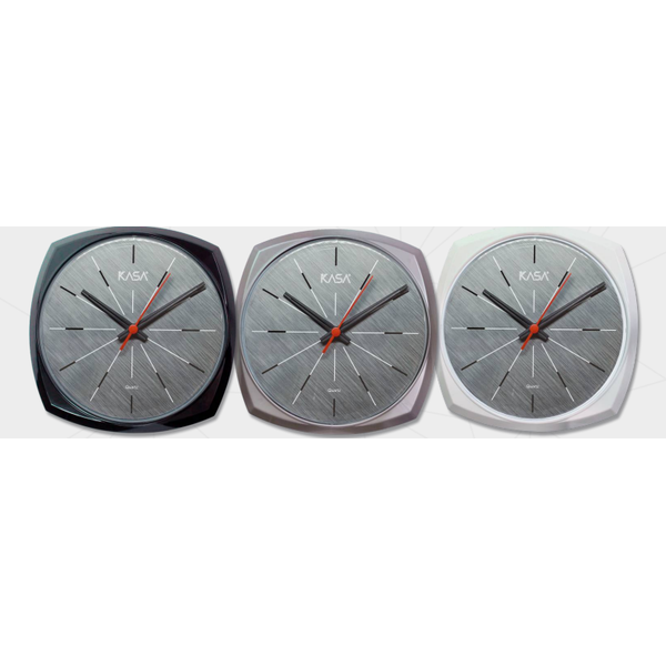 Relógio de parede Vintage - Mos. texturizado | Cor: Branco, Modelo do Relógio: Vintage - Moldura quadrada