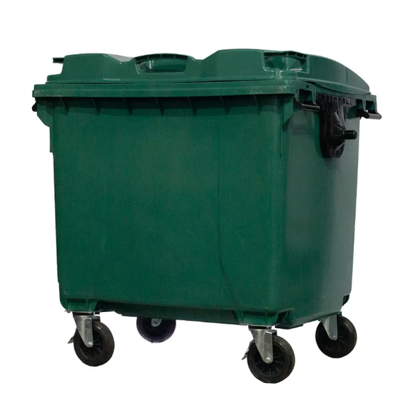 Coletora Plástica c/ Rodas 1000 Litros - VERDE