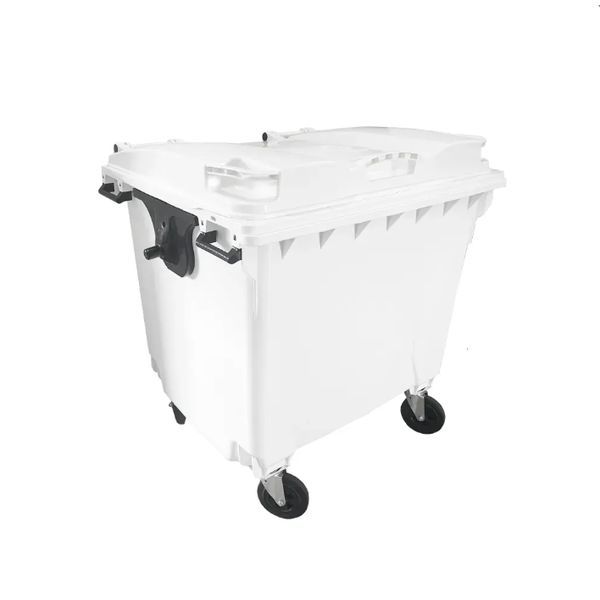 Coletora Plástica c/ Rodas 1000 Litros - BRANCO
