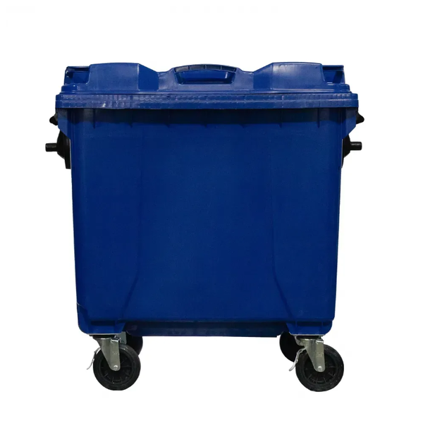 Coletora Plástica c/ Rodas 1000 Litros - AZUL