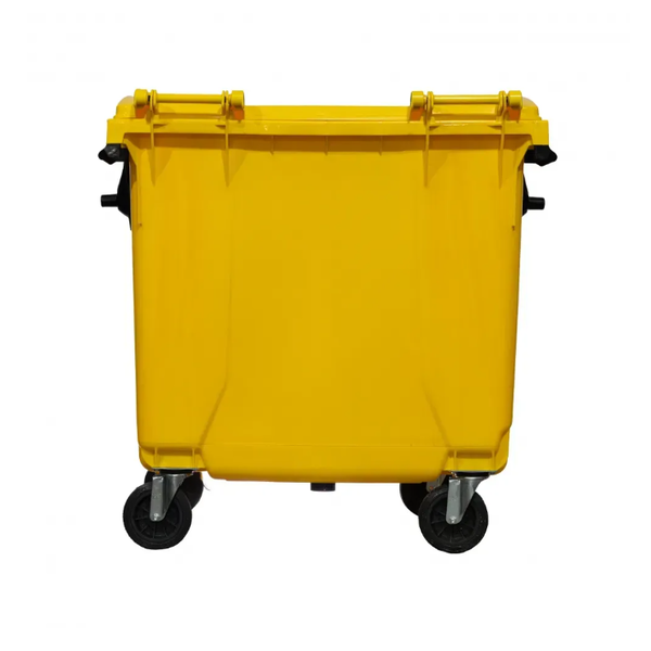 Coletora Plástica c/ Rodas 1000 Litros - AMARELO
